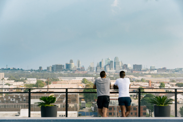 roof top view from the oxbow new apartments north kansas city